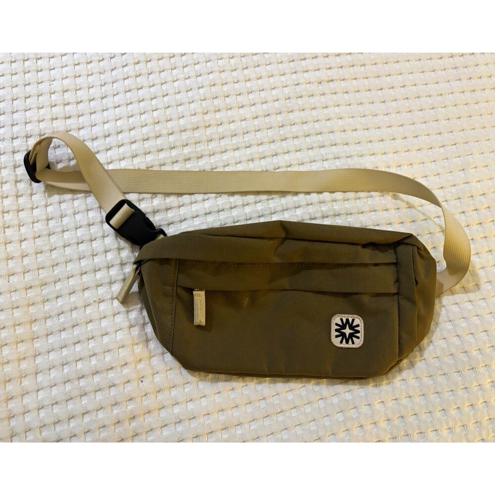 Walker Goods Small Green Nylon Zip Crossbody Sling Bag w/ Adjustable Strap